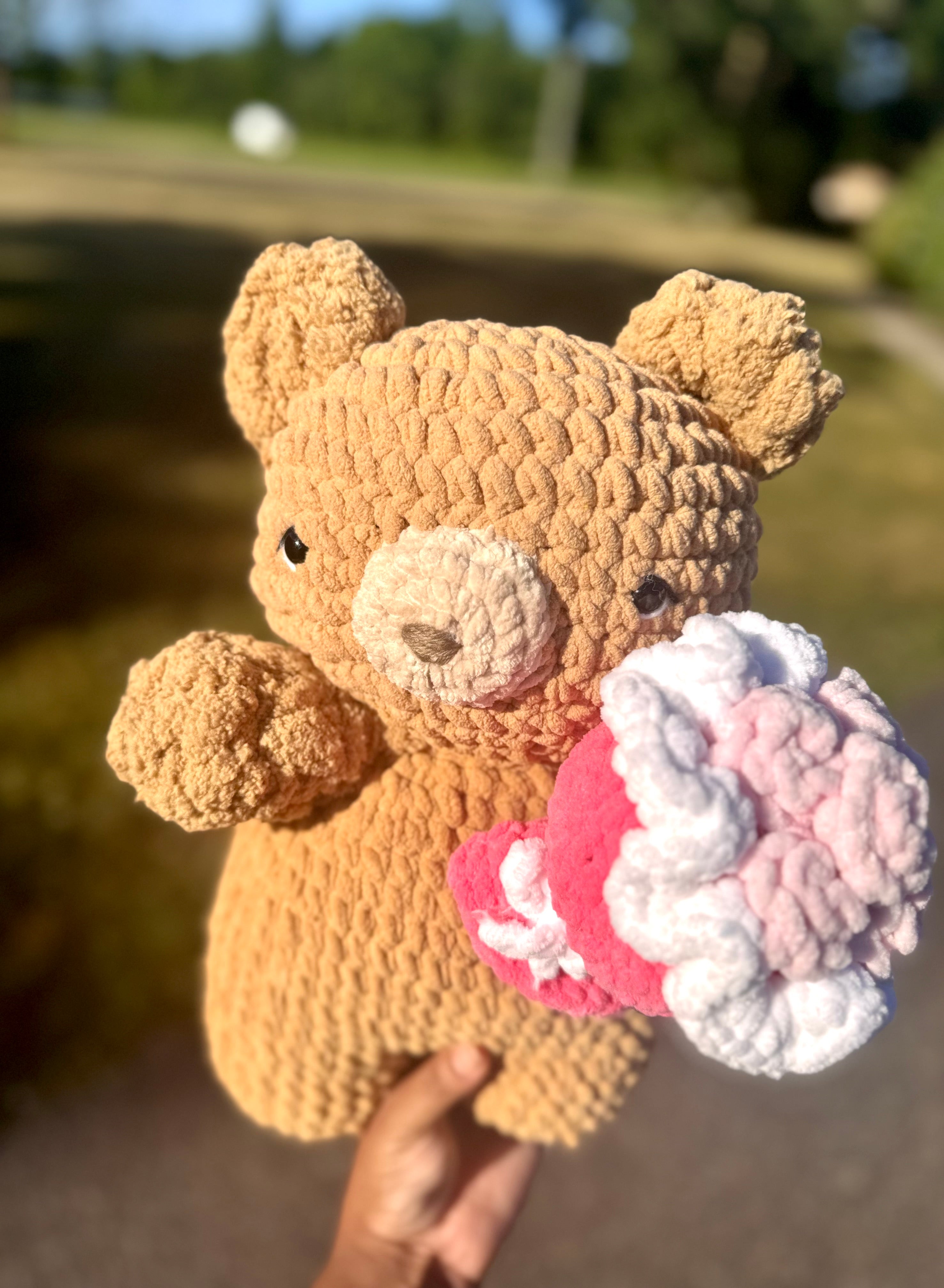 Jumbo Bear with Bouquet