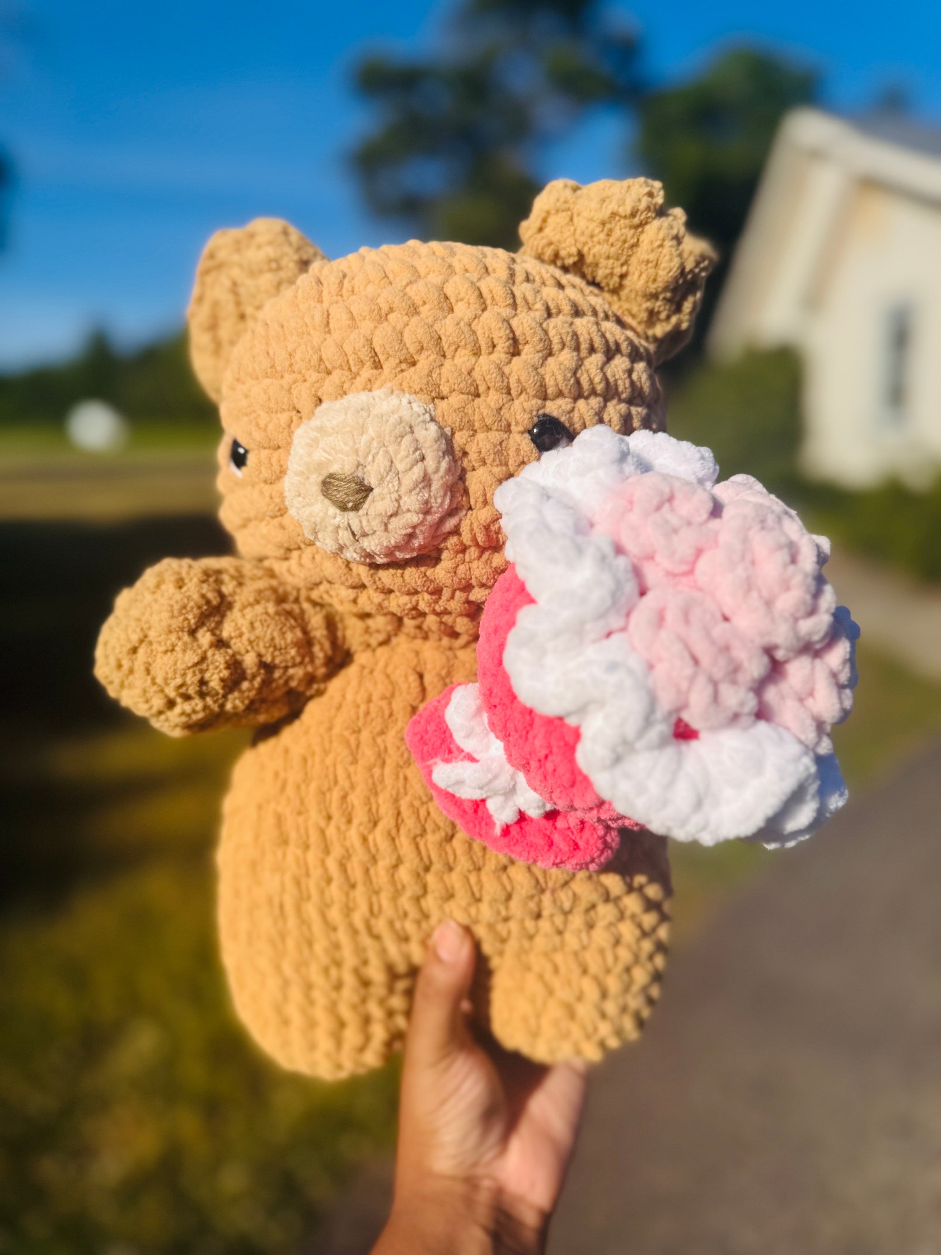 Jumbo Bear with Bouquet