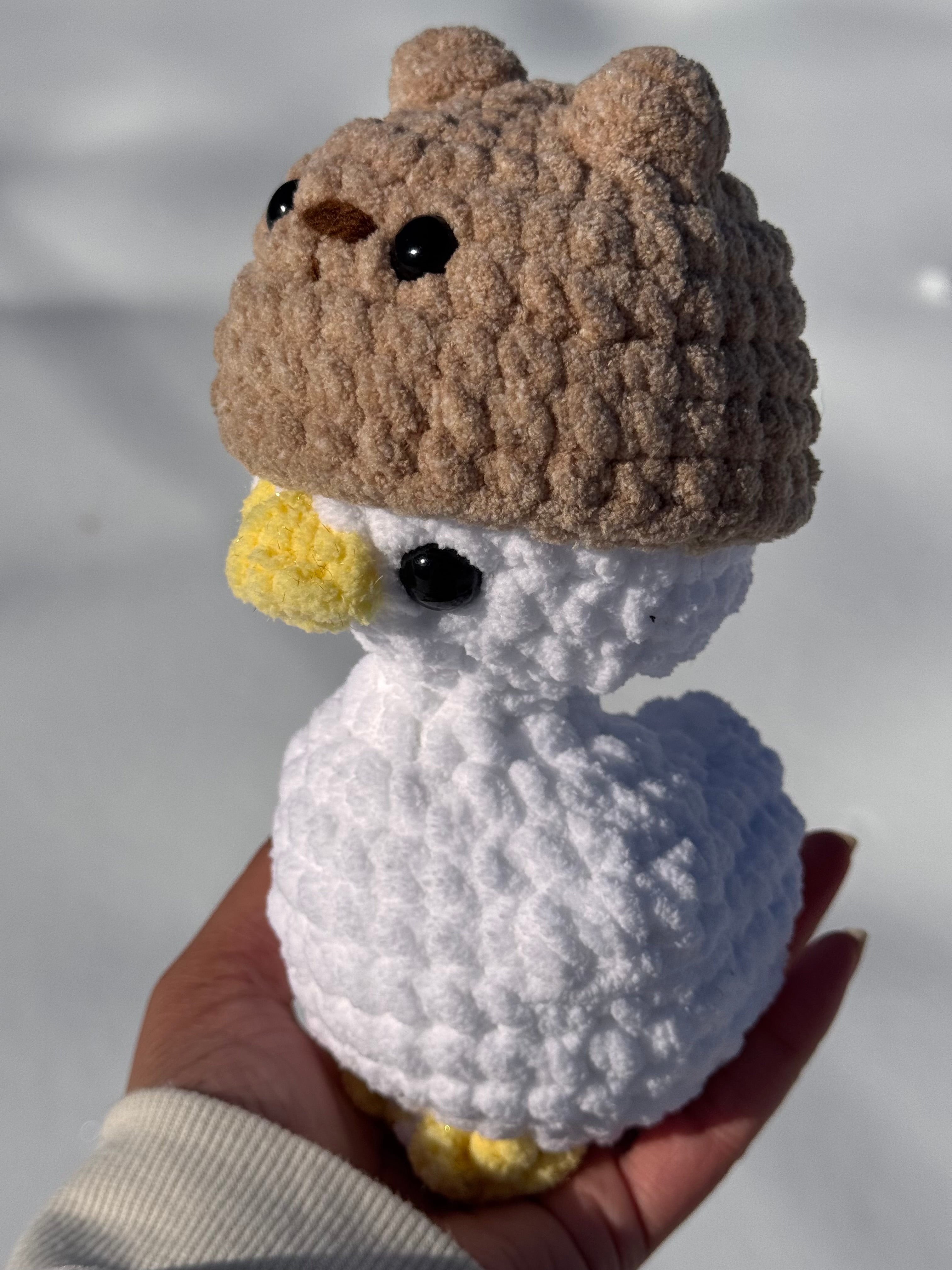 Baby Duckie with bear hat
