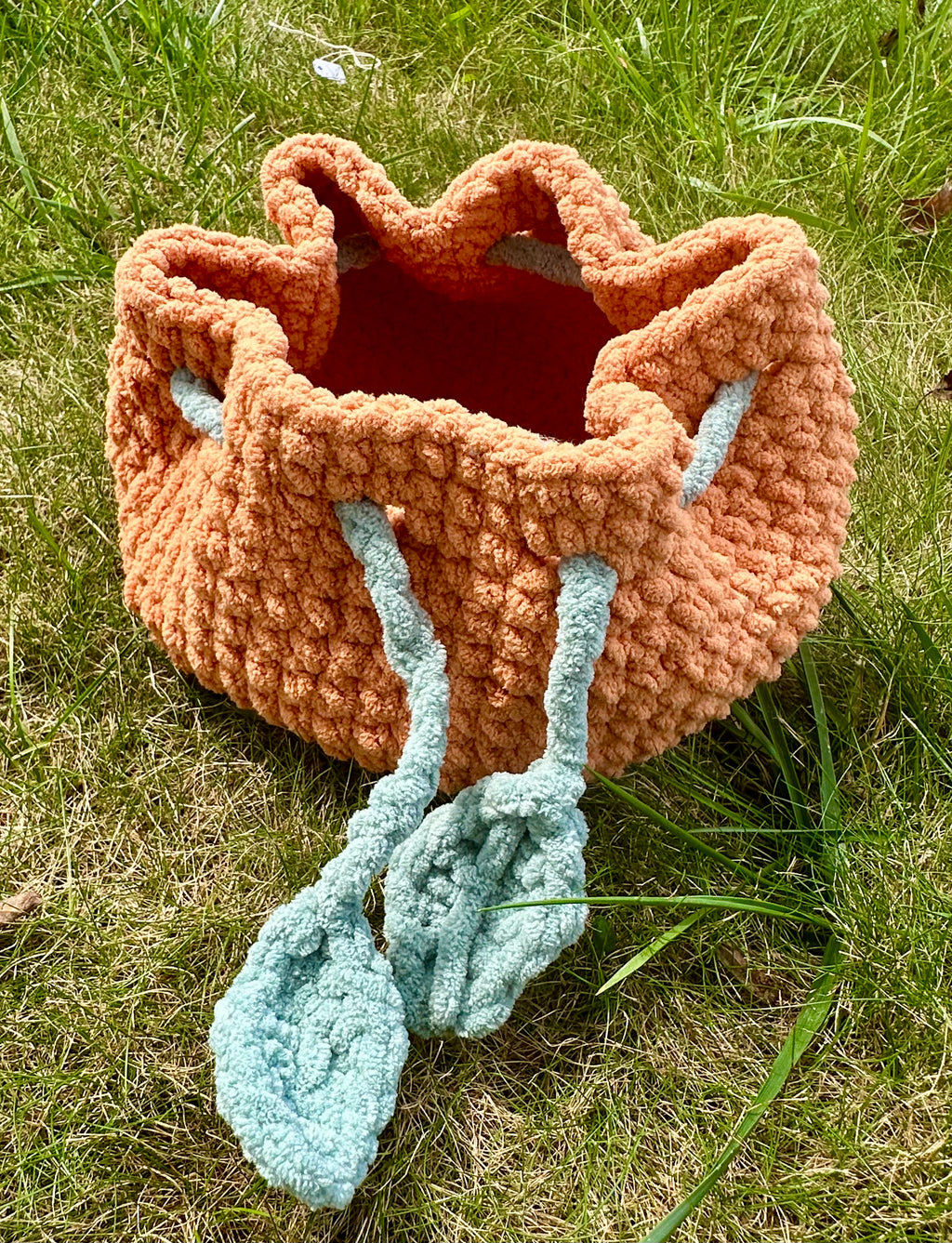 Pumpkin drawstring bag