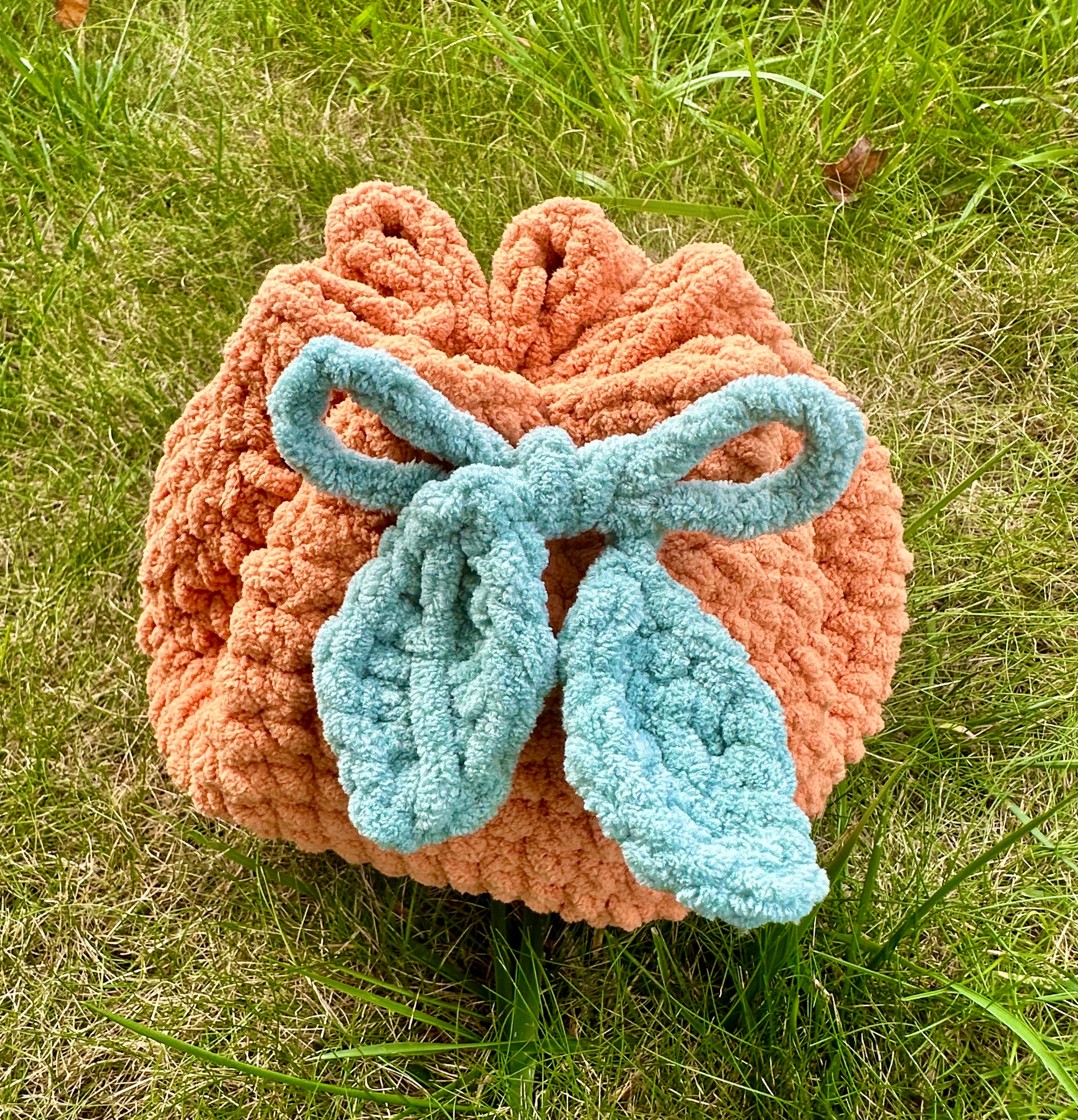 Pumpkin drawstring bag