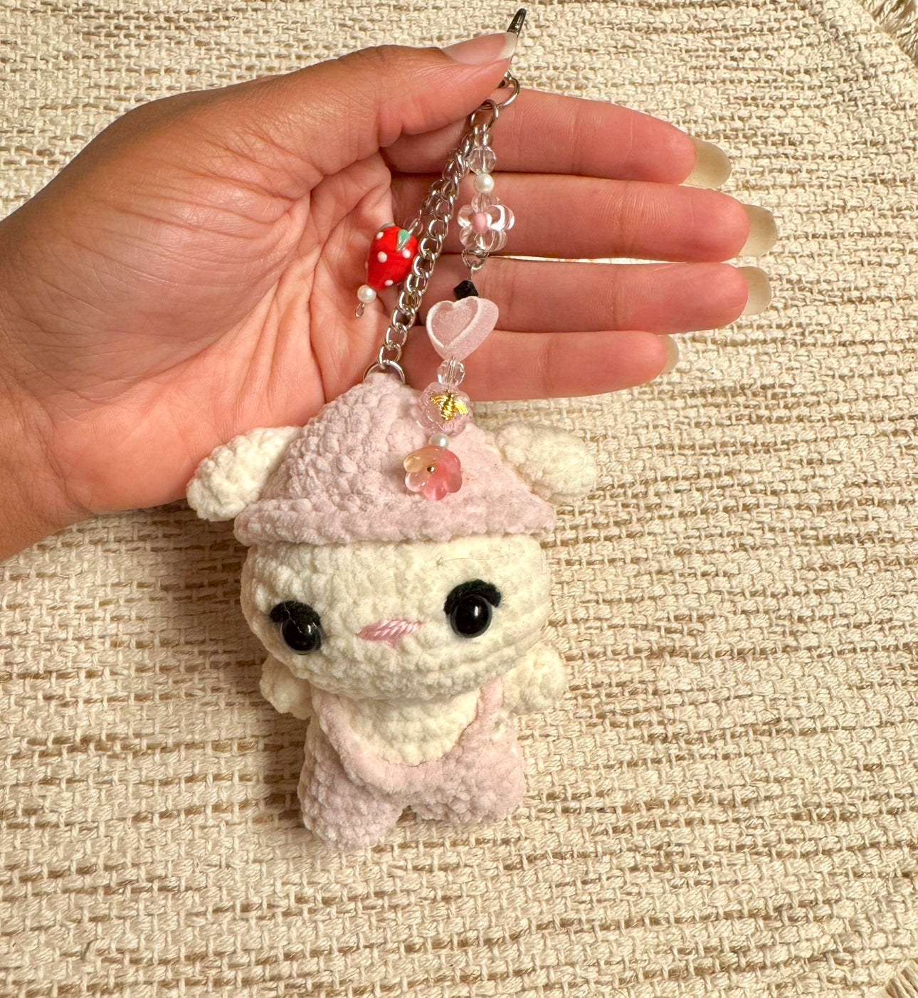 Bunny Bucket Hat Keychain