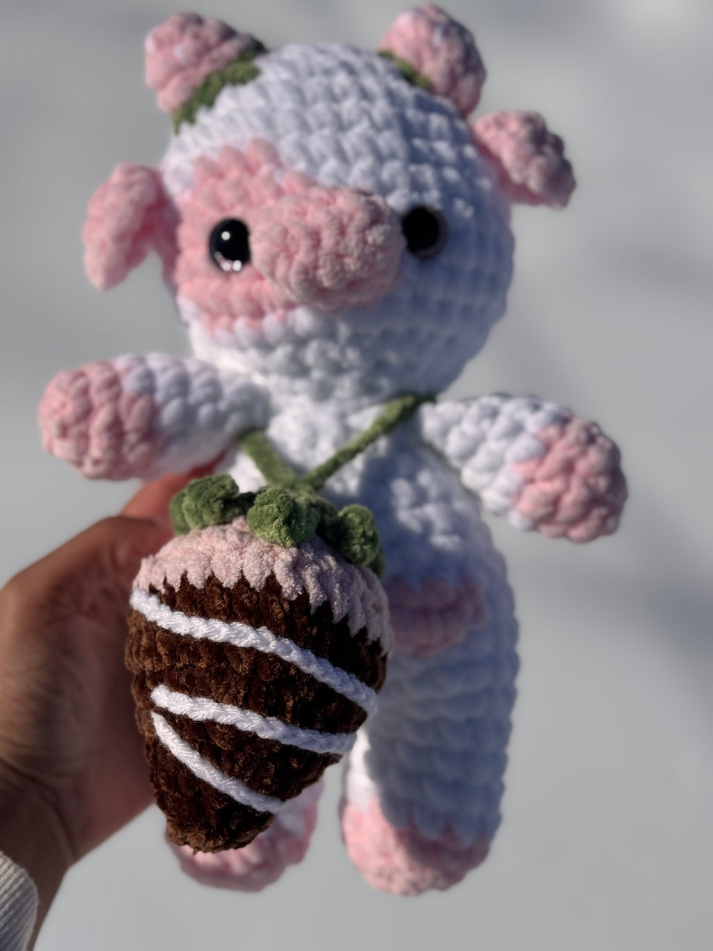 Strawberry Cow Plush with purse