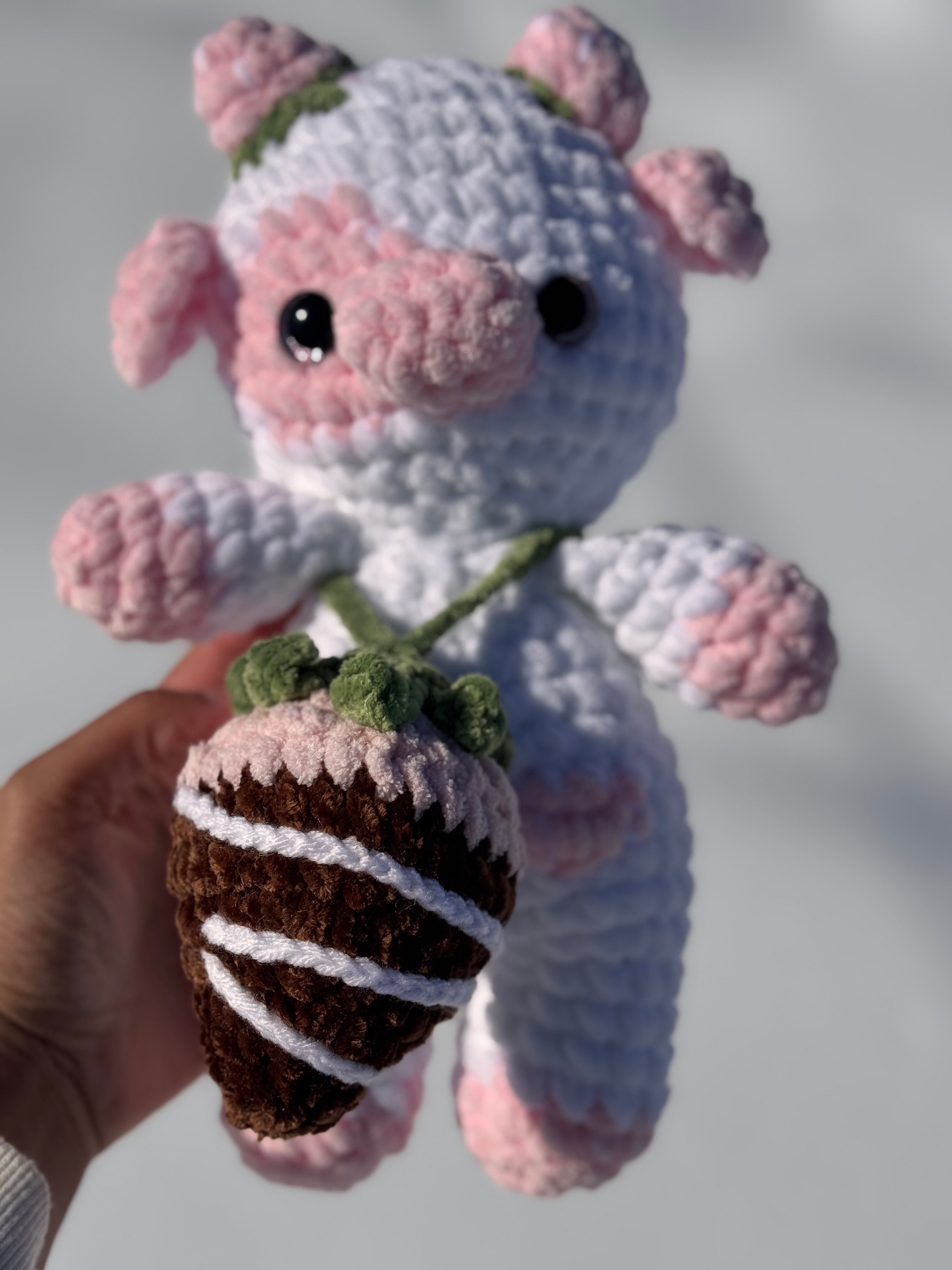 Strawberry Cow Plush with purse