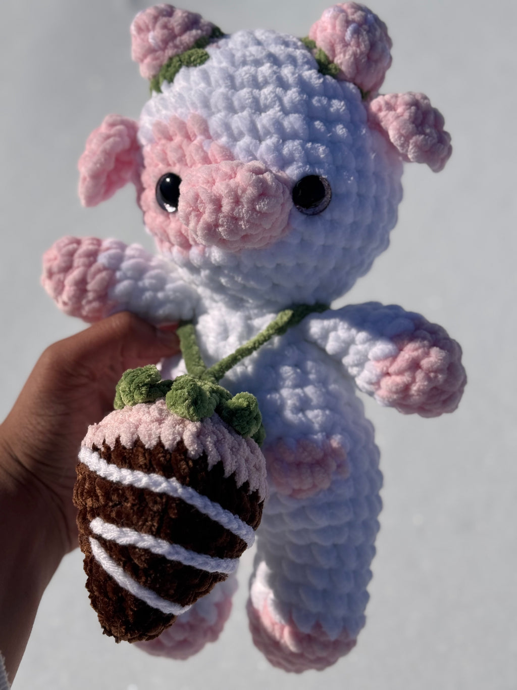 Strawberry Cow Plush with purse